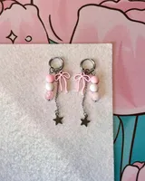 Серьги «Pink magic» — серьги ручной работы из бусин