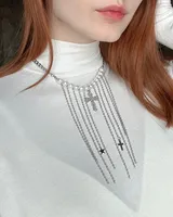 Колье «White goth» — колье ручной работы из бусин, фото 3